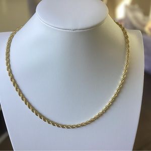 🌸18” Rope Chain Stainless Steel Gold plated